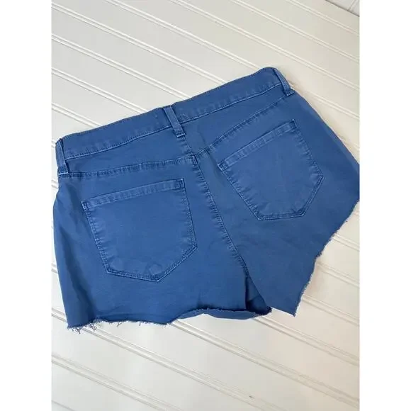 NWT L’AGENCE Audery Denim Shorts Pink & Blue Raw Hem Cut Off Bundle Size 25